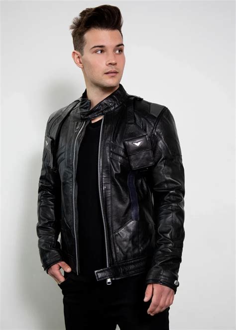 sodlier 76 jacket replica leather|Mens Soldier 76 Black Leather Jacket Limited Edition .